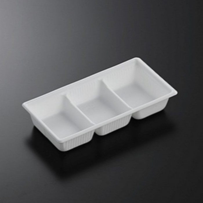 惣菜容器SDキャセロ20-10　3つ仕切り白本体