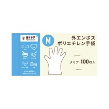 外エンボス手袋 クリア 袋入 M