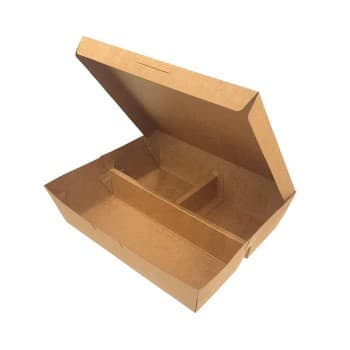 ペーパーランチボックス 仕切付 大