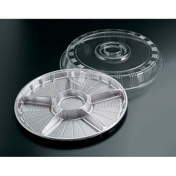 サークルトレー FP-5 シルバー 透明蓋付