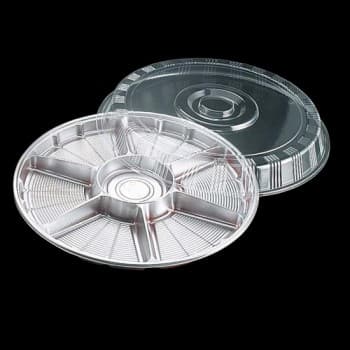 サークルトレー FP-8 シルバー 透明蓋付