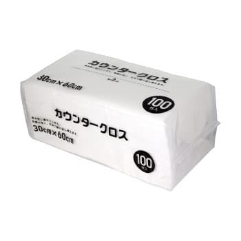 カウンタークロス 60×30cm 100枚 ホワイト