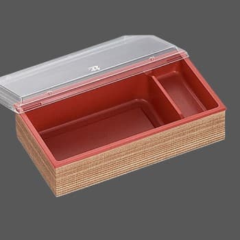 発泡折箱CWH-302 赤-タモン杉 フタセット 15枚